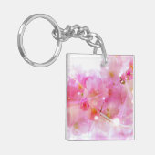 Japanse Cherry Tree met Pastel Pink Blossom Sleutelhanger (Voorkant Links)