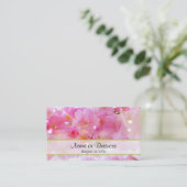 Japanse Cherry Tree met Pastel Pink Blossom Visitekaartje (Staand voorkant)