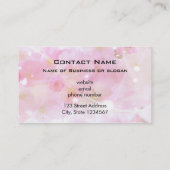 Japanse Cherry Tree met Pastel Pink Blossom Visitekaartje (Achterkant)