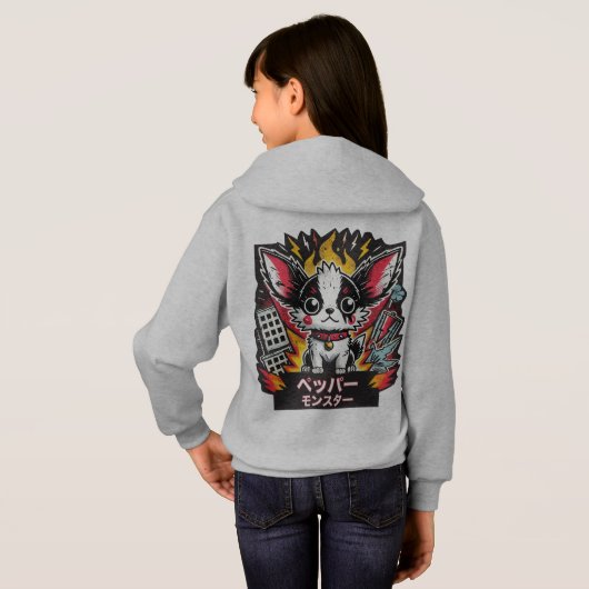 Japanse Chihuahua Monster Hoodie (Achterkant volledig)