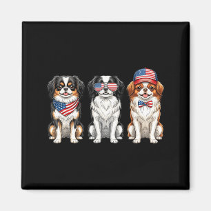 Japanse Chin 4 juli Amerikaanse vlag Hond Magneet
