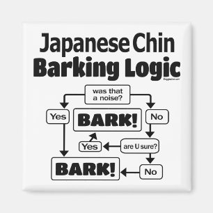 Japanse Chin Barking Logic Magneet