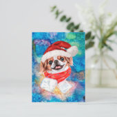 Japanse Chin Breed Dog Kerstmis Feestdagenkaart (Staand voorkant)