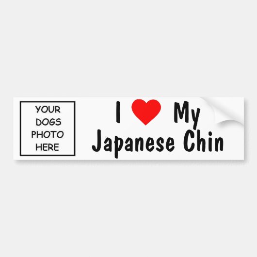 Japanse Chin Bumpersticker (Voorkant)