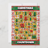 Japanse Chin Countdown Kerst Adventkalender Feestdagenkaart (Voorkant)