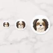 Japanse Chin Dog 3D geïnspireerd Confetti (Achterkanten)