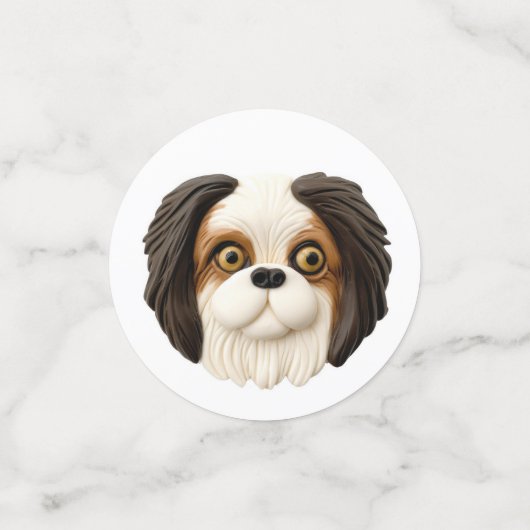 Japanse Chin Dog 3D geïnspireerd Confetti (Kleine voorkant)