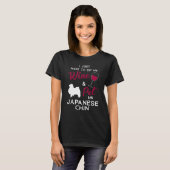 Japanse Chin Dog Wine Eigenaar kerstdag T-shirt (Voorkant volledig)