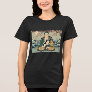 Japanse Chin en Boeddha Tri-Blend Shirt
