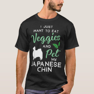 Japanse Chin Funny Vegan Hondenliefhebber Eigenaar T-shirt