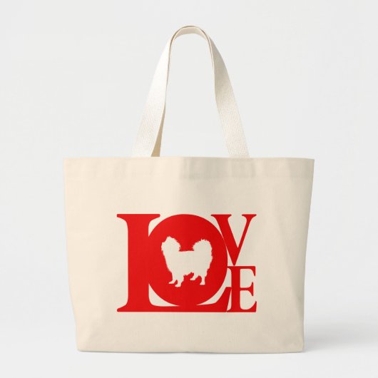 Japanse Chin Grote Tote Bag (Voorkant)