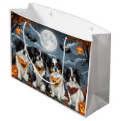 Japanse Chin Halloween Spooky Groot Cadeauzakje (Achterkant Gekanteld)