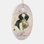 Japanse Chin Heart Mam Keramische sierbloem Keramisch Ornament (Rechts)