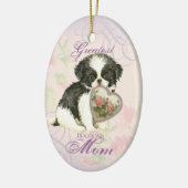 Japanse Chin Heart Mam Keramische sierbloem Keramisch Ornament (Links)