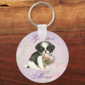 Japanse Chin Heart mama Sleutelhanger (Voorkant)