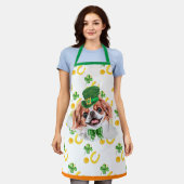 Japanse Chin Holiday Decor St Patrick's Day Dog Schort (Gedragen)