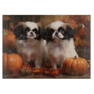 Japanse Chin Hond Herfst Halloween Snijplank