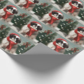 Japanse Chin Hond in Sneeuw Kerstmis Cadeaupapier (Hoek)