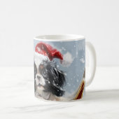 Japanse Chin Hond Kerstmis Feest Koffiemok (Voorkant rechts)