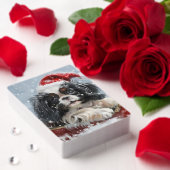 Japanse Chin Hond Kerstmis Feest Pokerkaarten (Insitu (Valentijn))