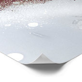 Japanse Chin Hond Kerstmis Feest Poster (Hoek)