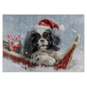 Japanse Chin Hond Kerstmis Feest Snijplank (Voorkant)