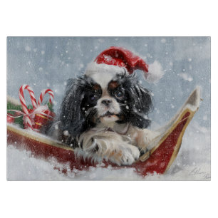 Japanse Chin Hond Kerstmis Feest Snijplank