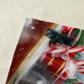 Japanse Chin Hond Kerstmis Feest Strandlaken (In situ)