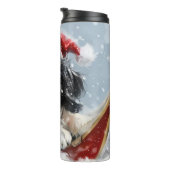 Japanse Chin Hond Kerstmis Feest Thermosbeker (Geroteerd rechts)