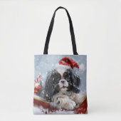 Japanse Chin Hond Kerstmis Feest Tote Bag (Voorkant)