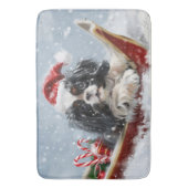Japanse Chin Hond Kerstmis Feestelijk Badmat (Voorkant Verticaal)
