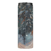 Japanse Chin Hond Rijden Motorfiets Kerstmis Thermosbeker (Achterkant)