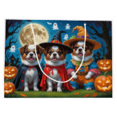 Japanse Chin Honden Pompoen Halloween Grappig Groot Cadeauzakje (Achterkant)