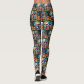 Japanse Chin Honden Pompoen Halloween Grappig Leggings (Achterkant)