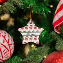 Japanse Chin Hondenras Kerststerren Keramisch Ornament