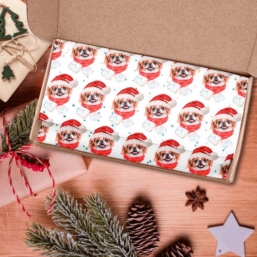 Japanse Chin Hondenras Kerststerren Tissuepapier