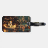 Japanse Chin Kerst Feestelijke Reis Bagagelabel (Achterkant horizontaal)