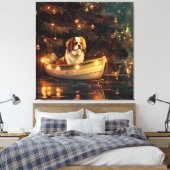 Japanse Chin Kerst Feestelijke Reis Canvas Afdruk (Insitu (Slaapkamer))