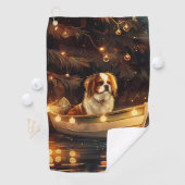 Japanse Chin Kerst Feestelijke Reis Golfhanddoek (Insitu)