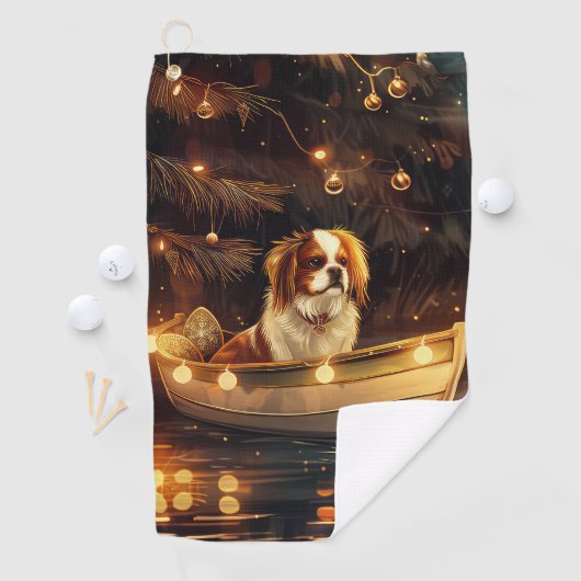 Japanse Chin Kerst Feestelijke Reis Golfhanddoek (Insitu)