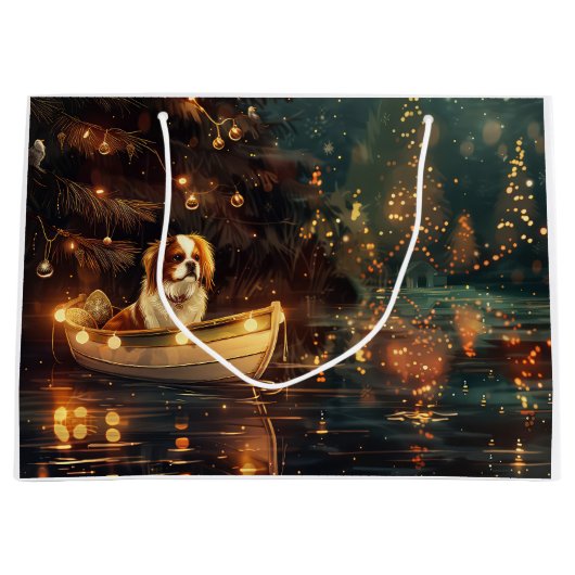 Japanse Chin Kerst Feestelijke Reis Groot Cadeauzakje (Voorkant)