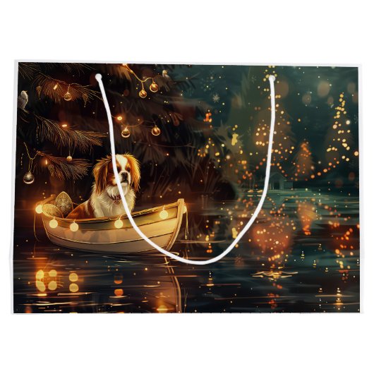 Japanse Chin Kerst Feestelijke Reis Groot Cadeauzakje (Achterkant)