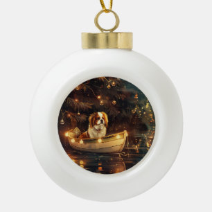 Japanse Chin Kerst Feestelijke Reis Keramische Bal Ornament