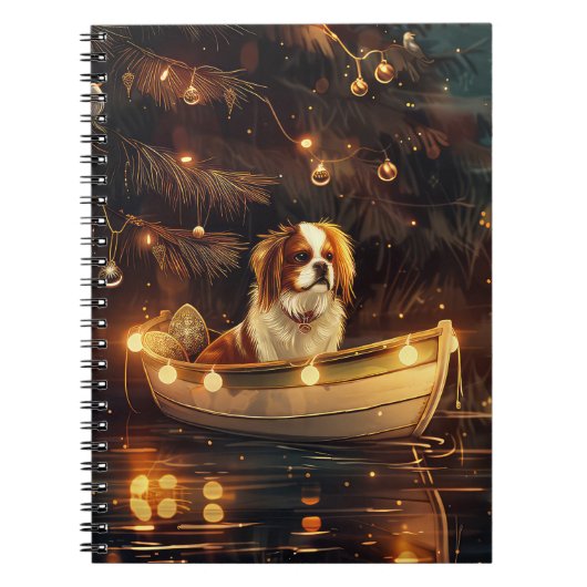 Japanse Chin Kerst Feestelijke Reis Notitieboek (Voorkant)