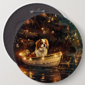 Japanse Chin Kerst Feestelijke Reis Ronde Button 6,0 Cm (Voorkant /achterkant)