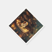 Japanse Chin Kerst Feestelijke Reis Servet (Hoek)