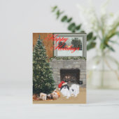 Japanse Chin Kerstmis Feestdagenkaart (Staand voorkant)