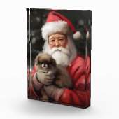 Japanse Chin met Kerstman Feestelijke Kerstmis Fotoblokken (Rechts)