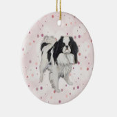 Japanse Chin Original Dog Art Ornament (Rechts)