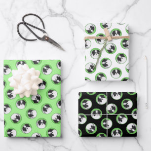 Japanse Chin Puppy Schilderen Originele Pet Dog Ar Inpakpapier Vel